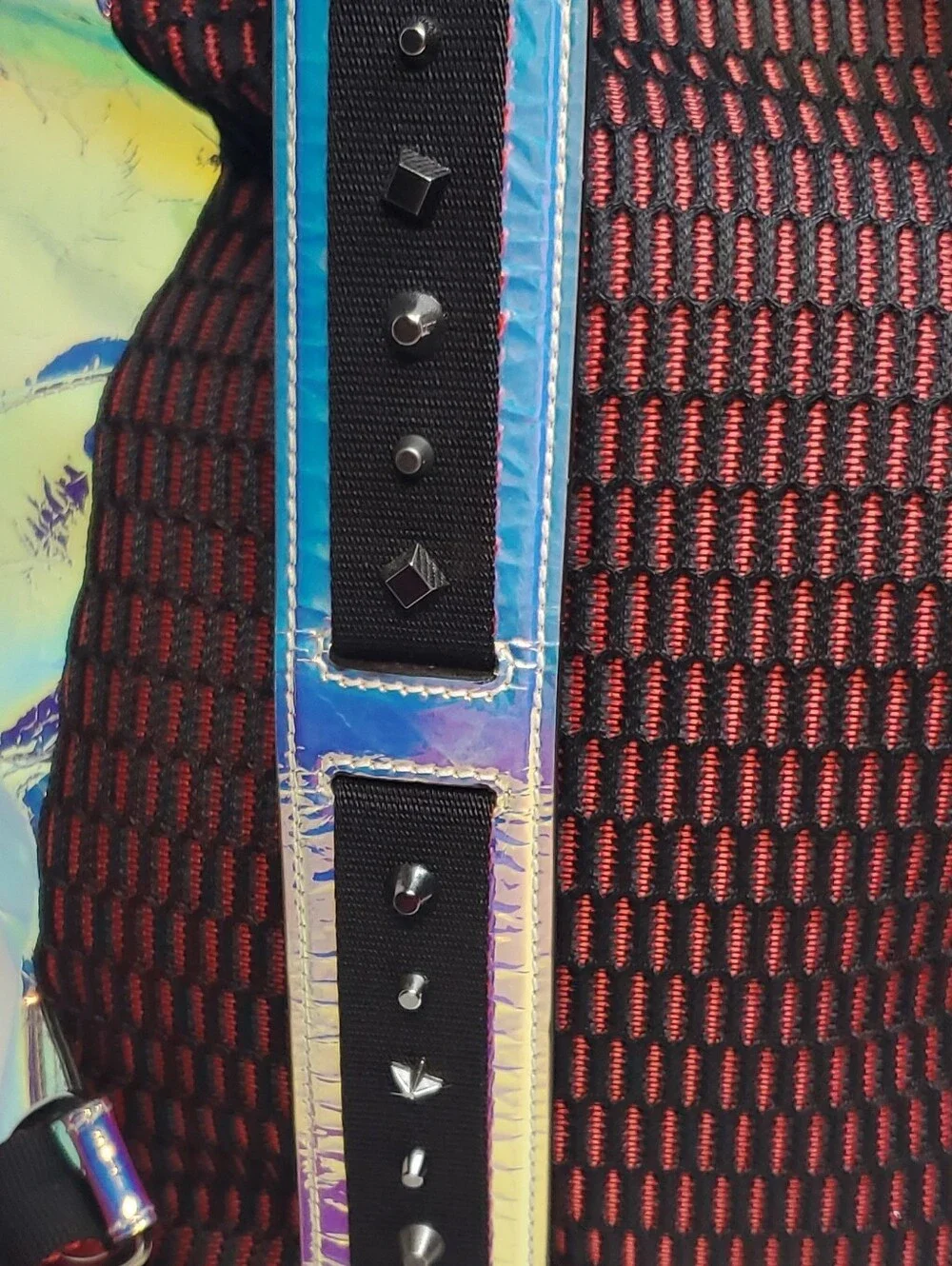 Authentic Christian Louboutin Iridescent Holographic Backpack